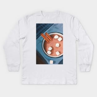 hot cocoa Kids Long Sleeve T-Shirt